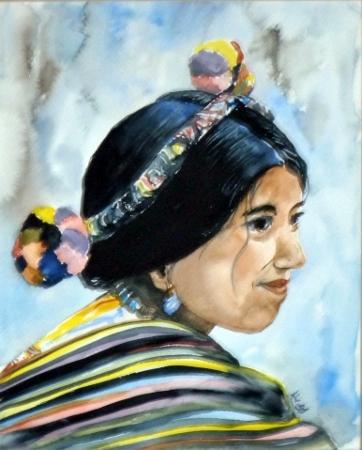 Festive Bolivian Woman